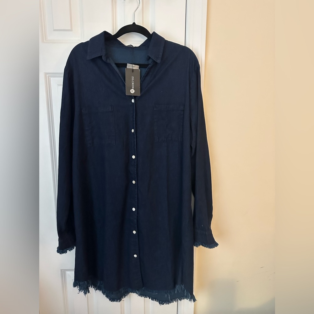 Zilcremo NWT denim shirt dress Sz 2XL